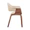 Armen Living Adalyn Cream Faux Leather and Walnut Wood Dining Room Accent Chair LCADCHWACR - alternate 2